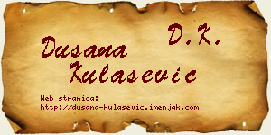 Dušana Kulašević vizit kartica